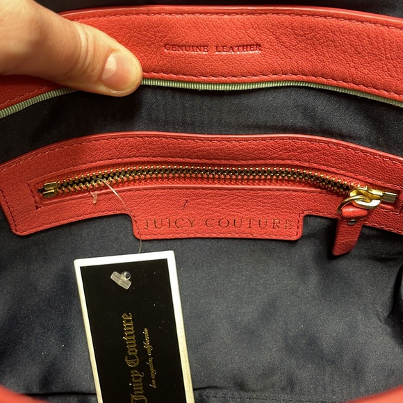 Preloved Juicy Couture jewelled coral leather handbag - Picture 14 of 17